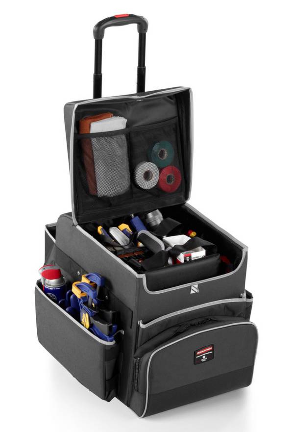 Reinigungstrolley,abnehm-/tragbarer Caddy,Fächer,Trennwände,HxBxT 432x363x419mm,2 Rollen
