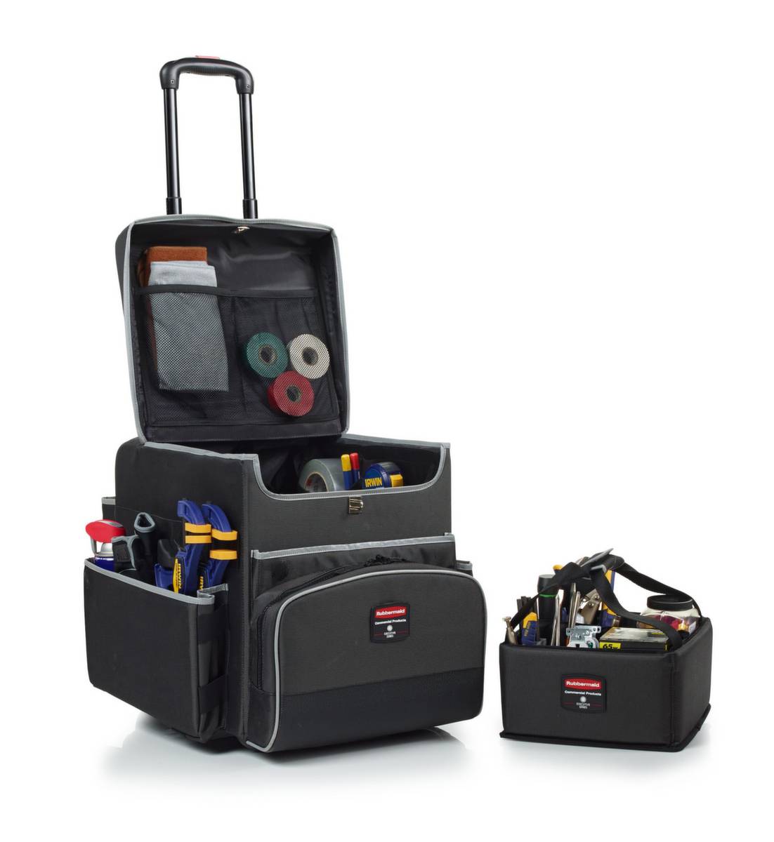 Reinigungstrolley,abnehm-/tragbarer Caddy,Fächer,Trennwände,HxBxT 432x363x419mm,2 Rollen-1