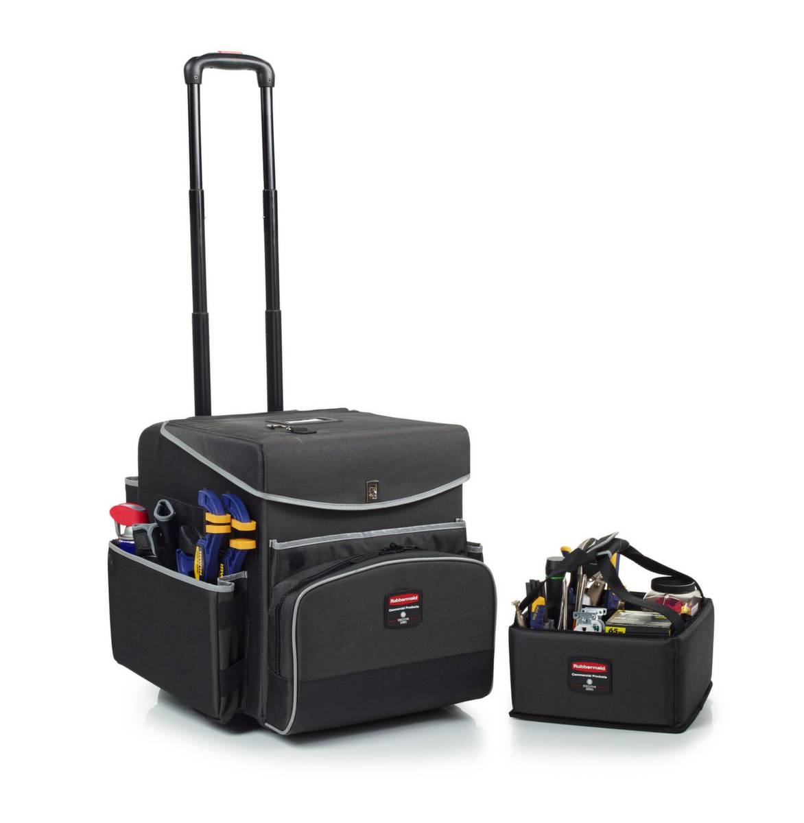 Reinigungstrolley,abnehm-/tragbarer Caddy,Fächer,Trennwände,HxBxT 432x363x419mm,2 Rollen-2