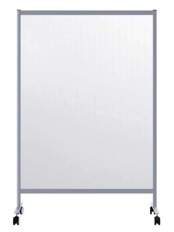 Hygieneschutzwand,Einzelfeld,PMMA,Gestell Alu/Stahl silber,HxBxT 1800x1200x390mm
