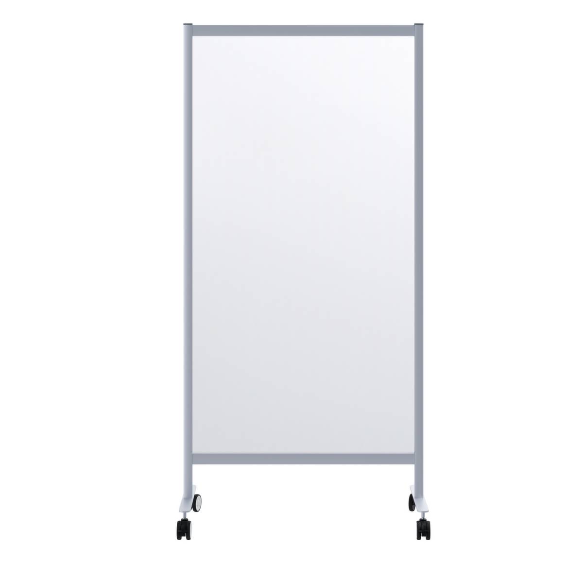 Hygieneschutzwand,Einzelfeld,PMMA,Gestell Alu/Stahl silber,HxBxT 1800x855x390mm-0