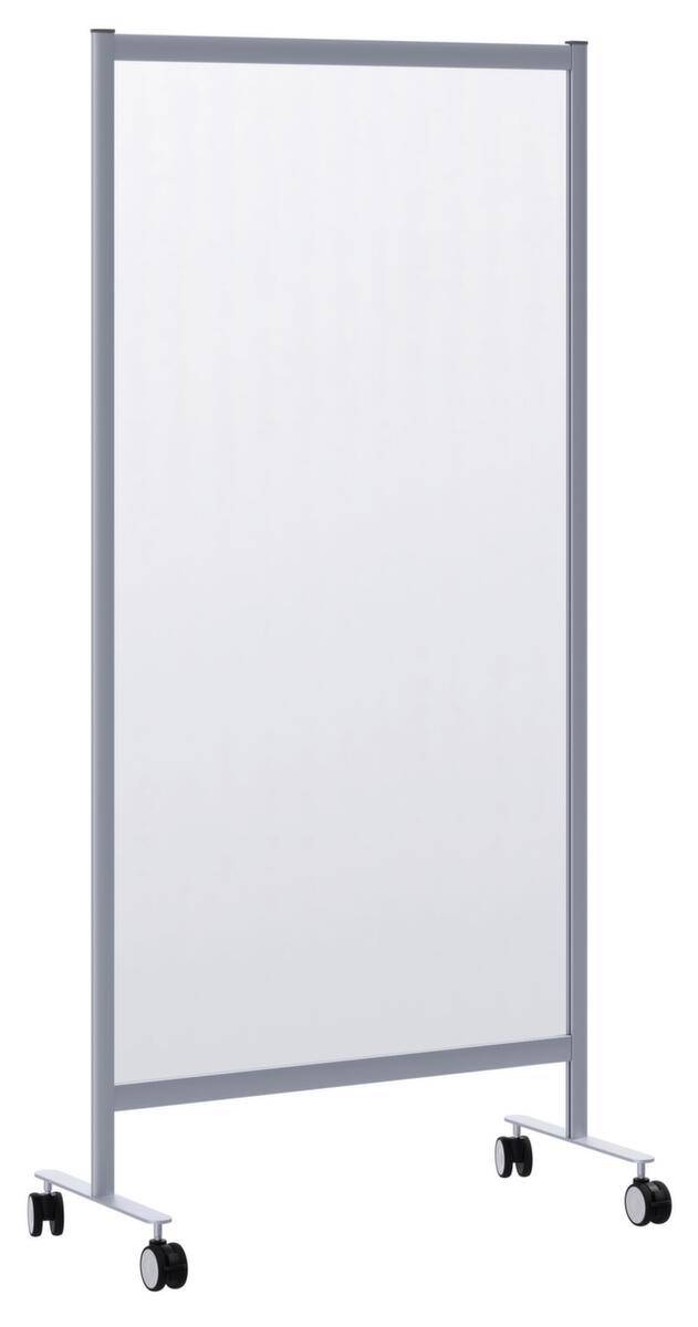 Hygieneschutzwand,Einzelfeld,PMMA,Gestell Alu/Stahl silber,HxBxT 1800x855x390mm-2