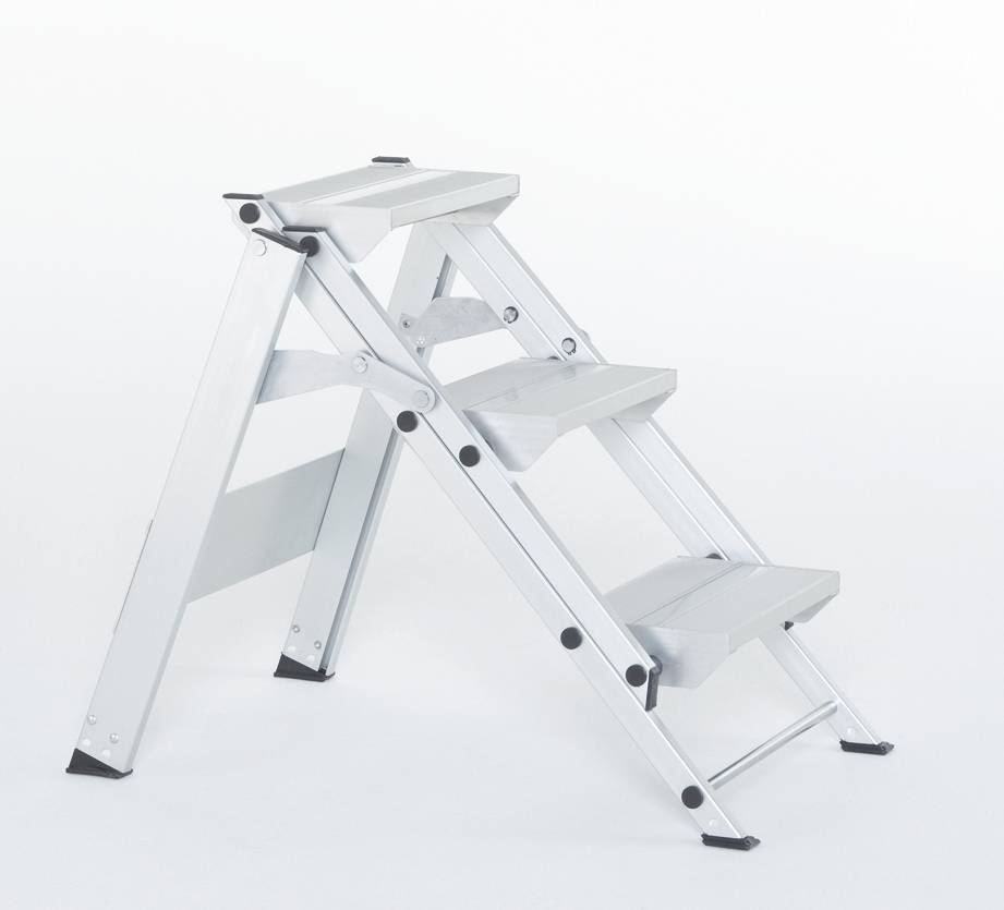 Sicherheitstreppe,einseitig,3 Stufen,Stand H 0,66m,Leichtmetall-0