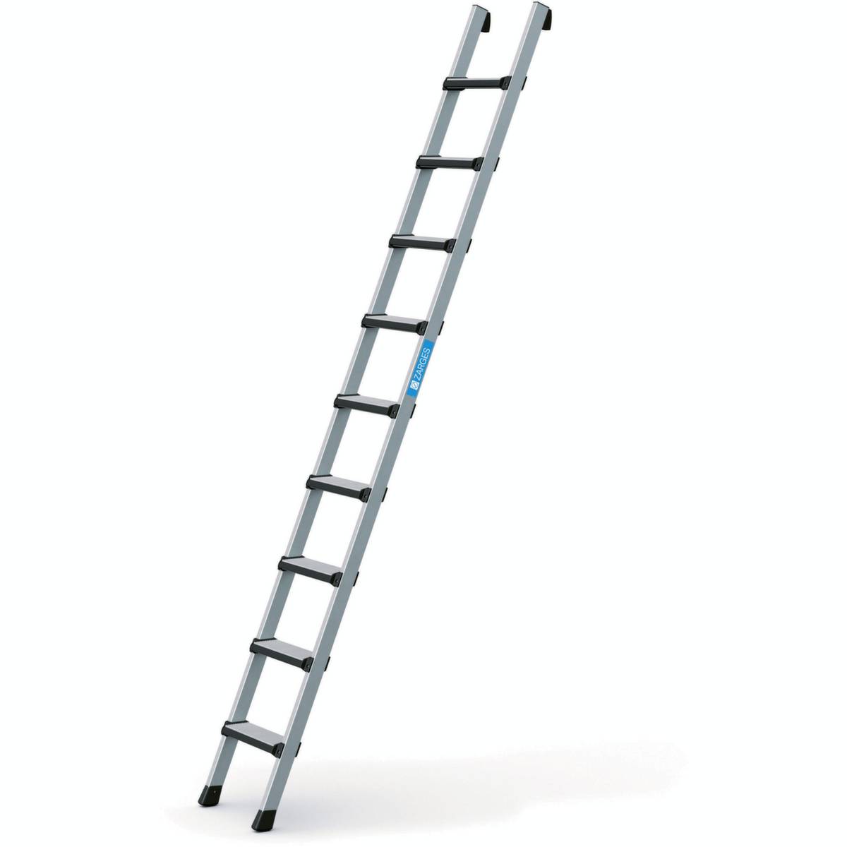 Anlegeleiter,einseitig,9 Stufen,Holm L 2,68m,eloxiert-0