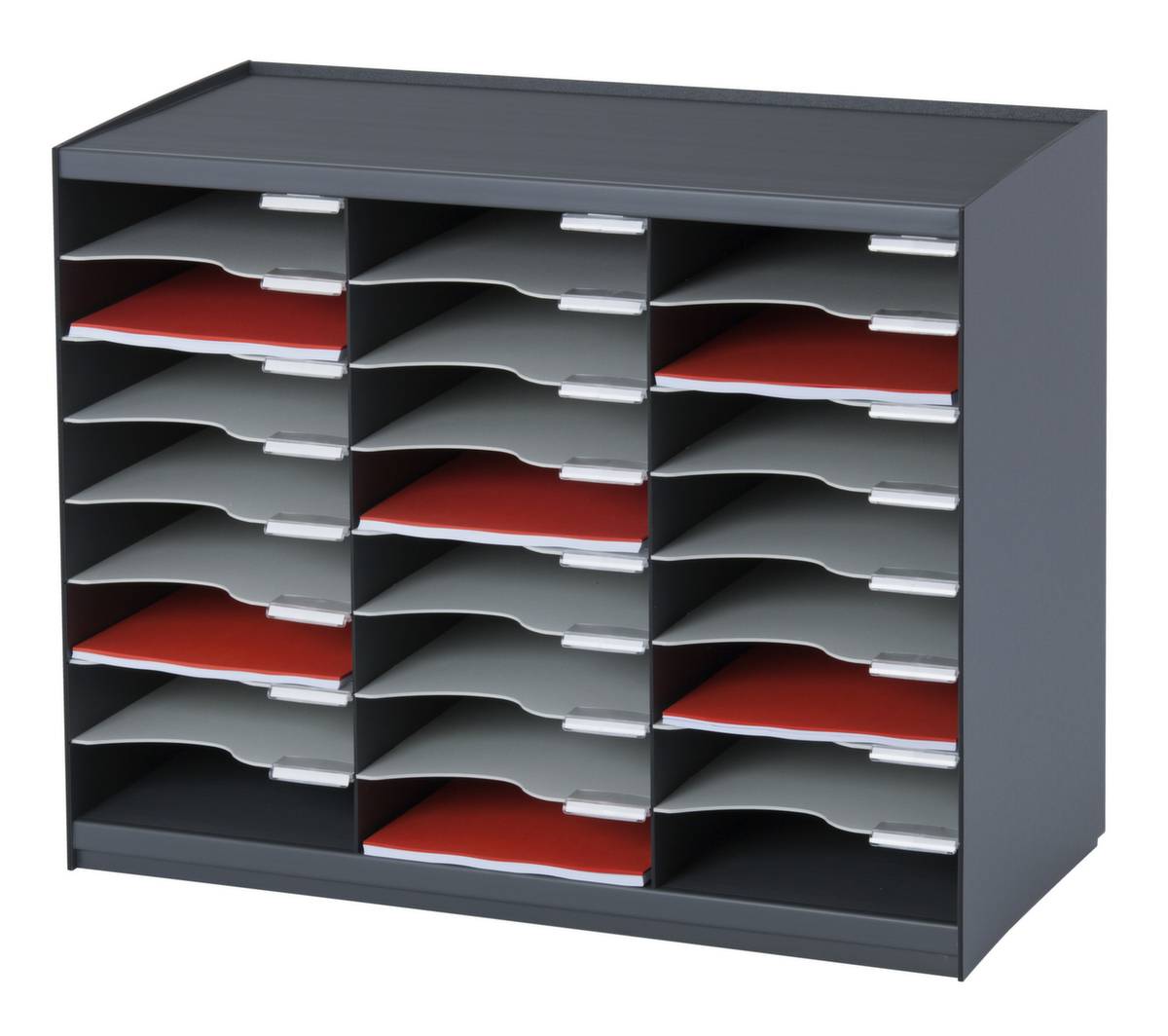 Sortierstation,f. DIN A4,HxBxT 548x674x308mm,Polystyrol,anthrazit/grau-0