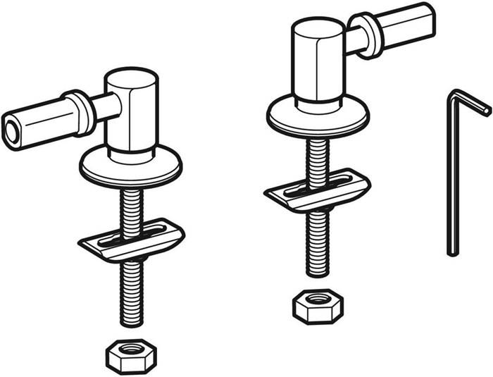 GEBERIT 598018000 Scharnier passend zu 4U WC-Sitz 574400 verchromt