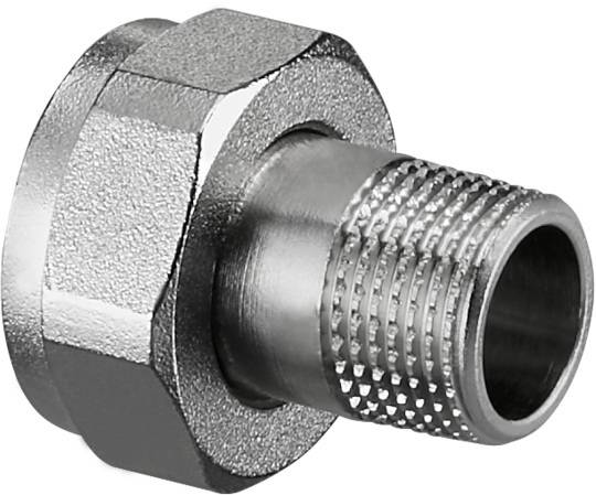 OVENTROP 1019304 Verschraubung Messing DN 15, 1/2Zoll AG, ÜM 3/4Zoll IG