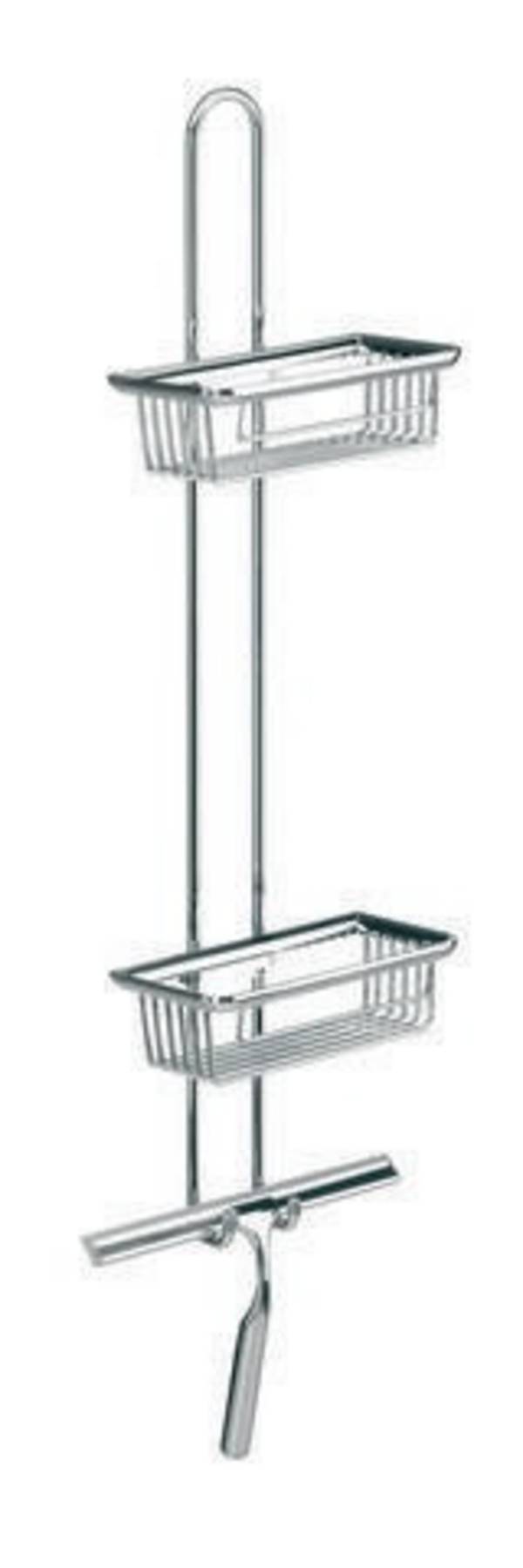Emco Wandetagere SYSTEM 2 2 tiefe Körbe, Duschwischer chrom