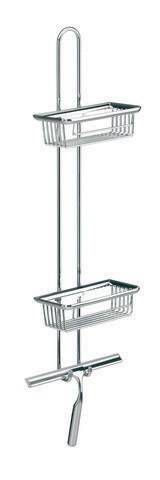 Emco Wandetagere SYSTEM 2 2 tiefe Körbe, Duschwischer chrom-0