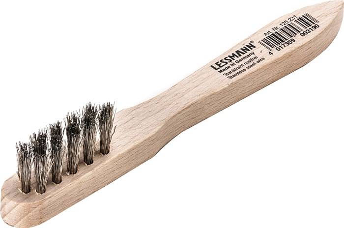 LESSMANN 125231 Zündkerzenbürste Länge 150 mm 0,15 mm VA-Stahldraht gewellt 3-r-0