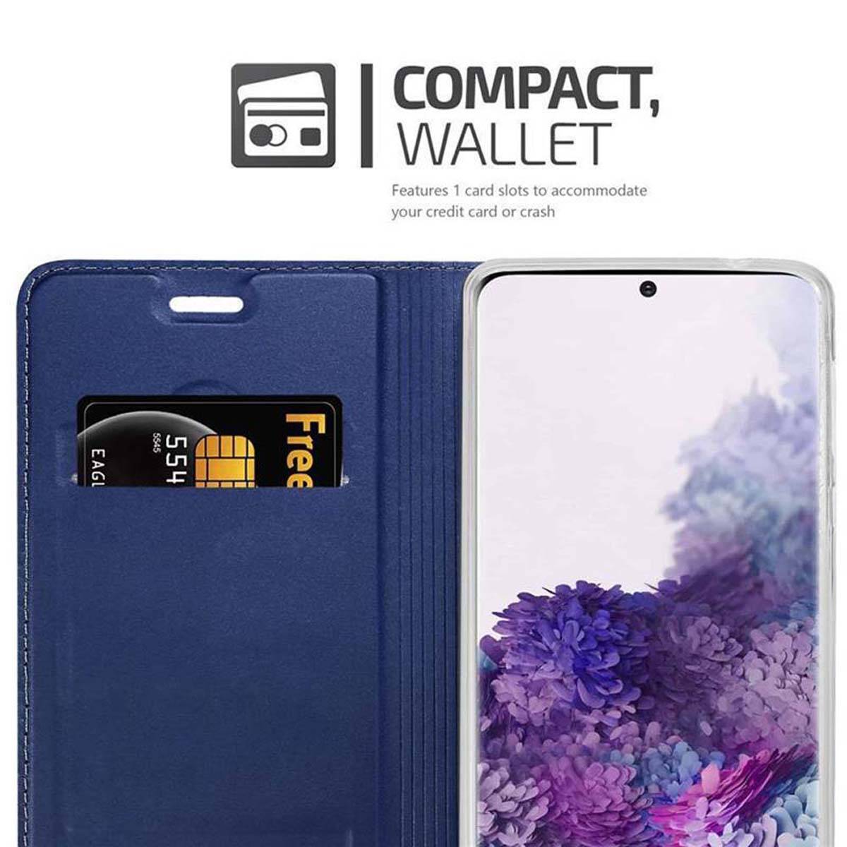 Cadorabo Handyhülle für Samsung Galaxy S20 Schutz Hülle in Blau Cover Etui Book Case Booklet-3