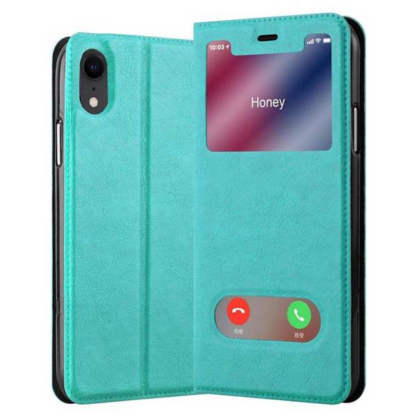 Cadorabo Schutzhülle für Apple iPhone XR Hülle in Türkis Handyhülle Book Case Cover Etui