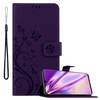 Cadorabo Hülle für Huawei P30 Schutz Hülle in Lila Schutzhülle Handy Hülle Etui Case Blumen Flower