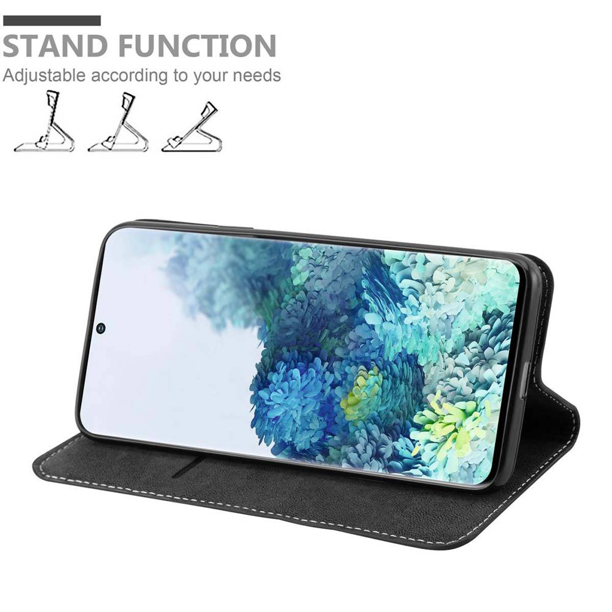 Cadorabo Hülle für Samsung Galaxy S20 Schutzhülle in Schwarz SHandyhülle Book Case Etui Kunstleder-1