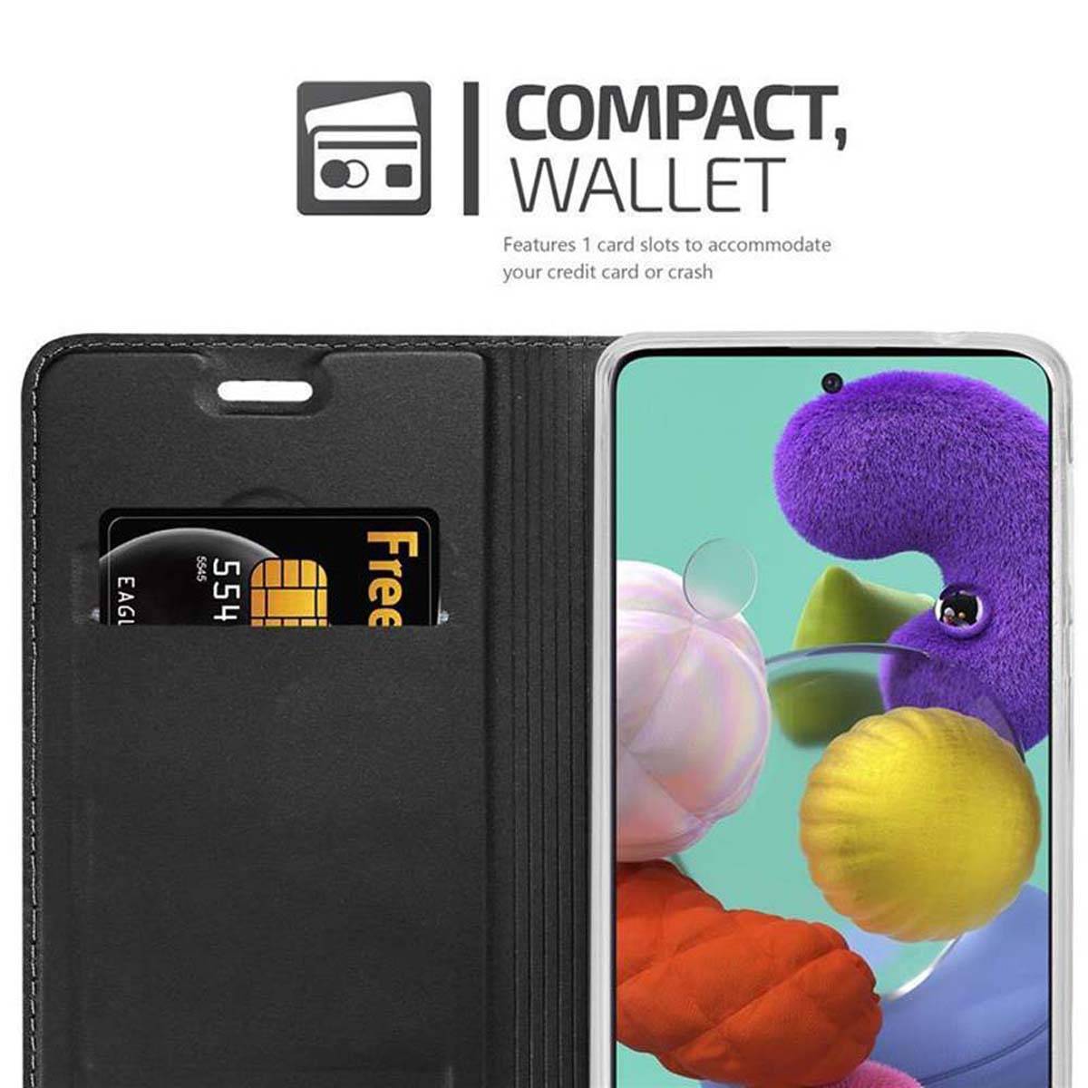 Cadorabo Handyhülle für Samsung Galaxy A51 4G / M40s Schutz Hülle in Schwarz Cover Etui Book Case Booklet-2