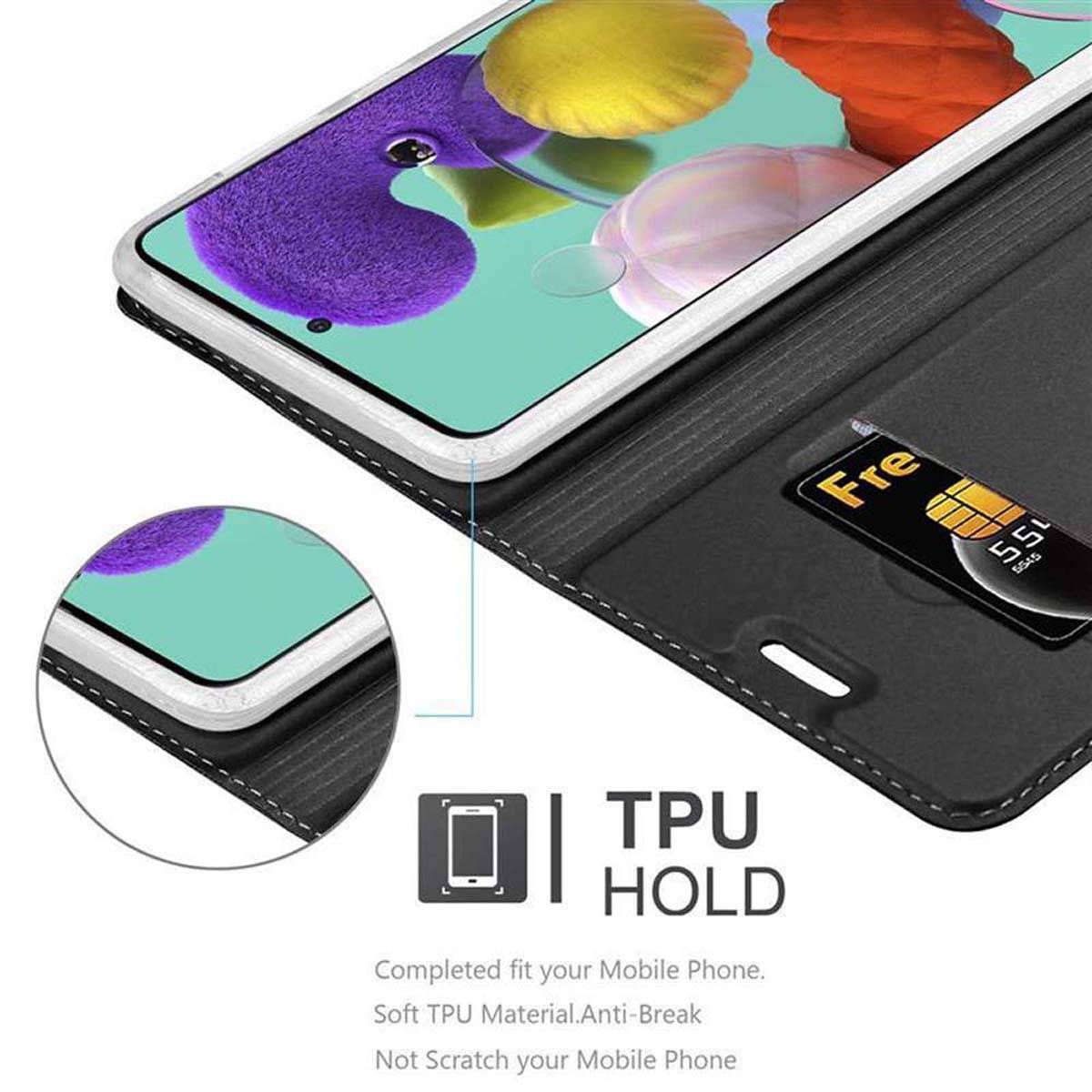 Cadorabo Handyhülle für Samsung Galaxy A51 4G / M40s Schutz Hülle in Schwarz Cover Etui Book Case Booklet-3
