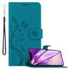 Cadorabo Hülle für Apple iPhone 11 Schutz Hülle in Blau Schutzhülle Handy Hülle Etui Case Blumen Flower