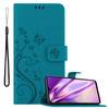 Cadorabo Hülle für Huawei P30 LITE Schutz Hülle in Blau Schutzhülle Handy Hülle Etui Case Blumen Flower
