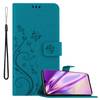 Cadorabo Hülle für Huawei P30 Schutz Hülle in Blau Schutzhülle Handy Hülle Etui Case Blumen Flower