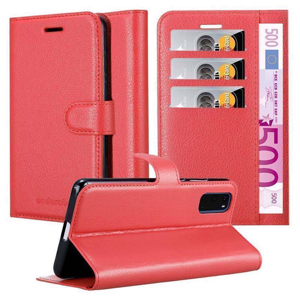 Cadorabo Hülle für Samsung Galaxy S20 Schutz Hülle in Rot Handyhülle Etui Case Cover Magnetverschluss-0