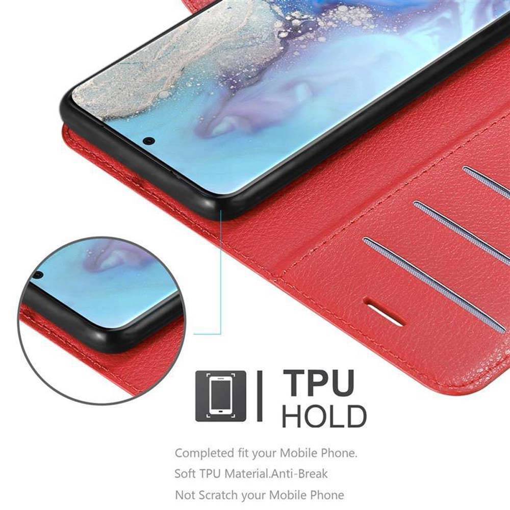Cadorabo Hülle für Samsung Galaxy S20 Schutz Hülle in Rot Handyhülle Etui Case Cover Magnetverschluss-3