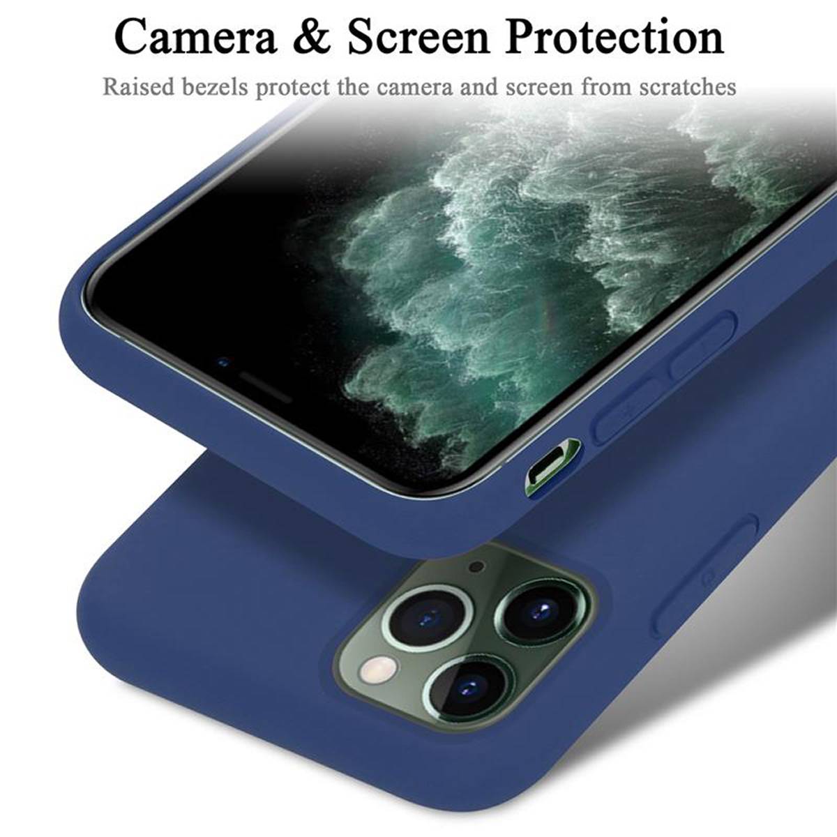 Cadorabo Schutzhülle für Apple iPhone 11 PRO MAX Hülle in Blau Handyhülle Case Cover TPU Etui-3
