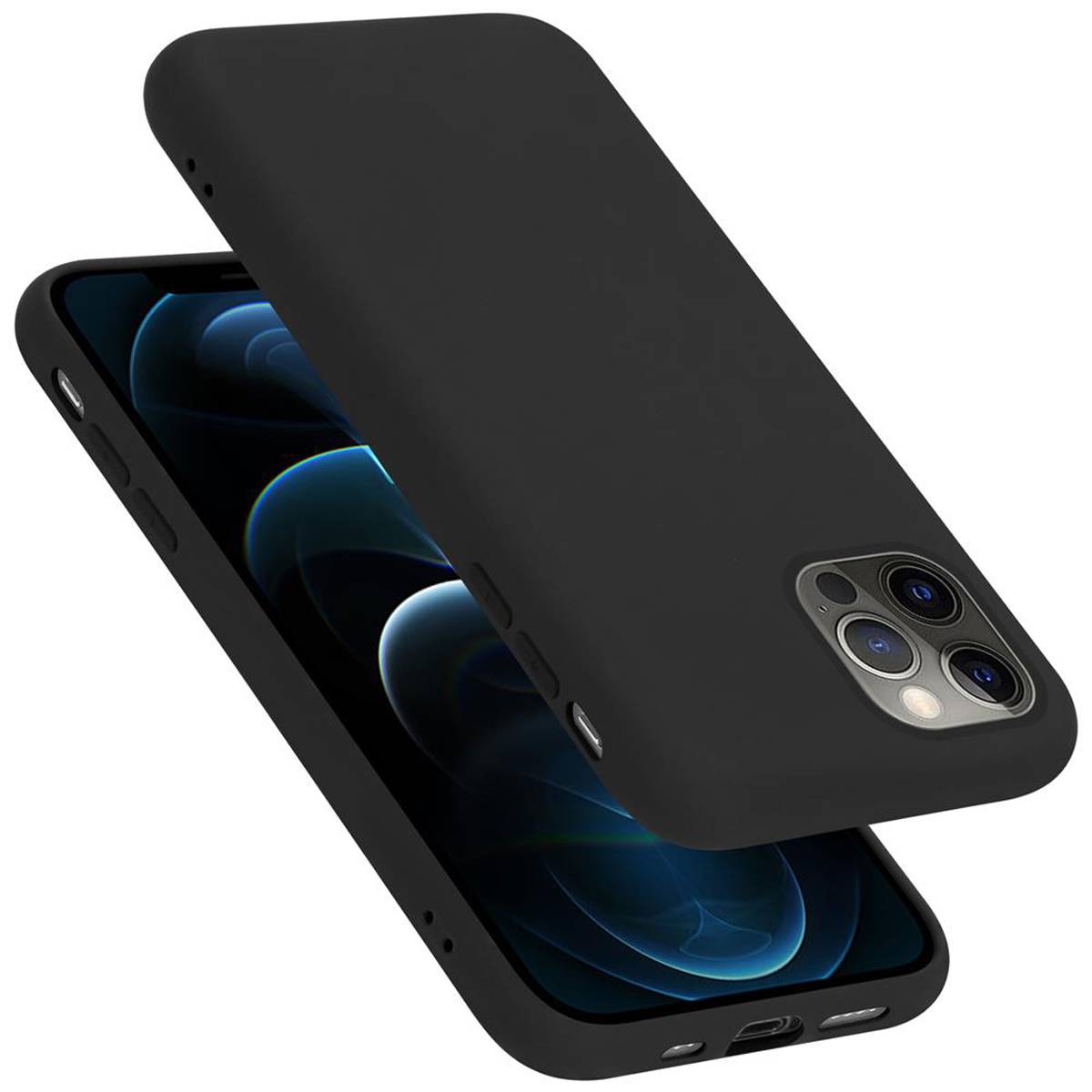 Cadorabo Schutzhülle für Apple iPhone 12 / 12 PRO Hülle in Schwarz Handyhülle Case Cover TPU Etui-0