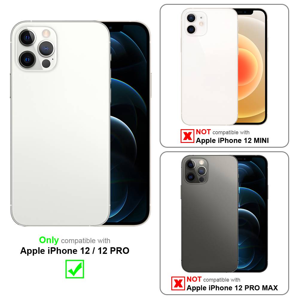 Cadorabo Schutzhülle für Apple iPhone 12 / 12 PRO Hülle in Blau Handyhülle Case Cover TPU Etui-1