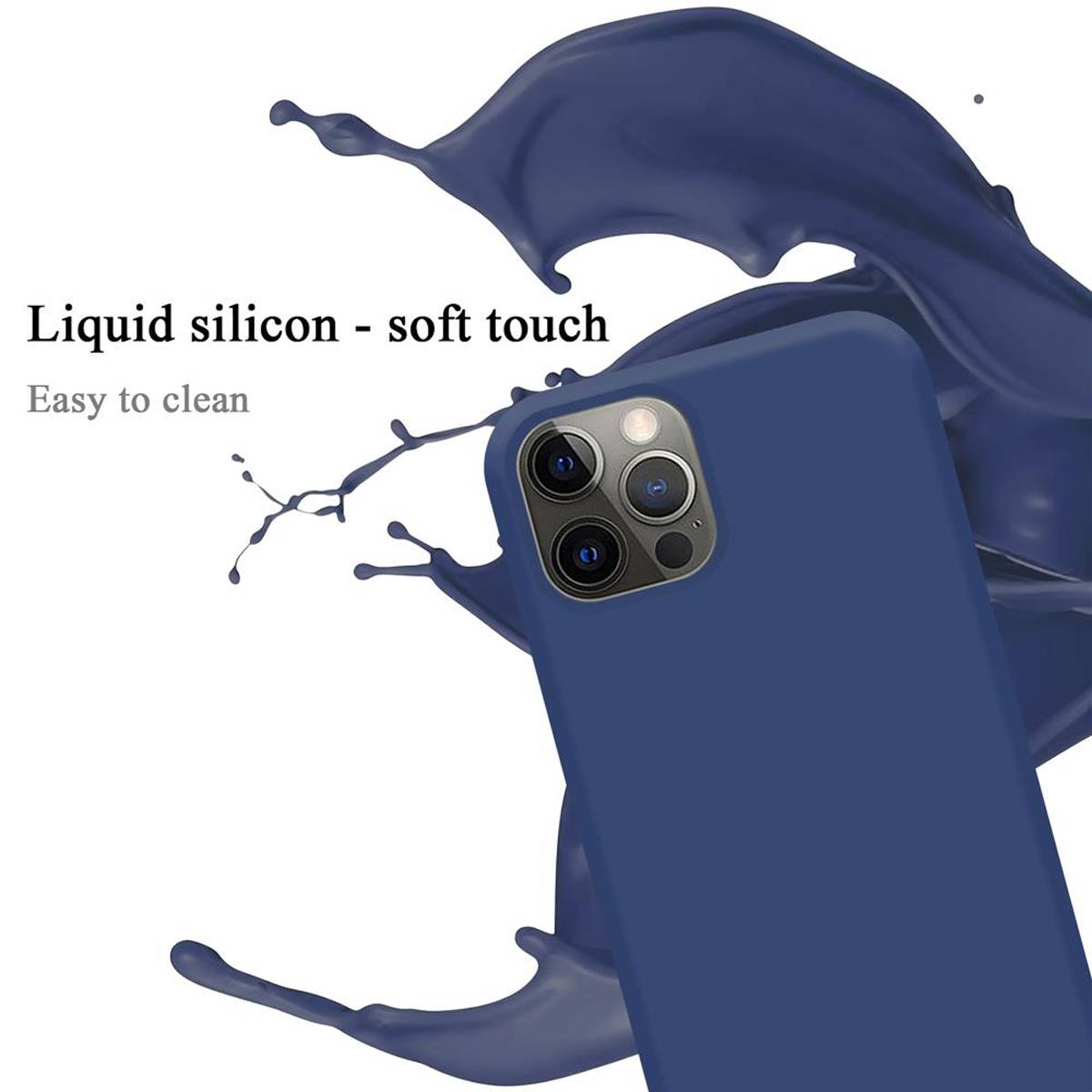 Cadorabo Schutzhülle für Apple iPhone 12 / 12 PRO Hülle in Blau Handyhülle Case Cover TPU Etui-2