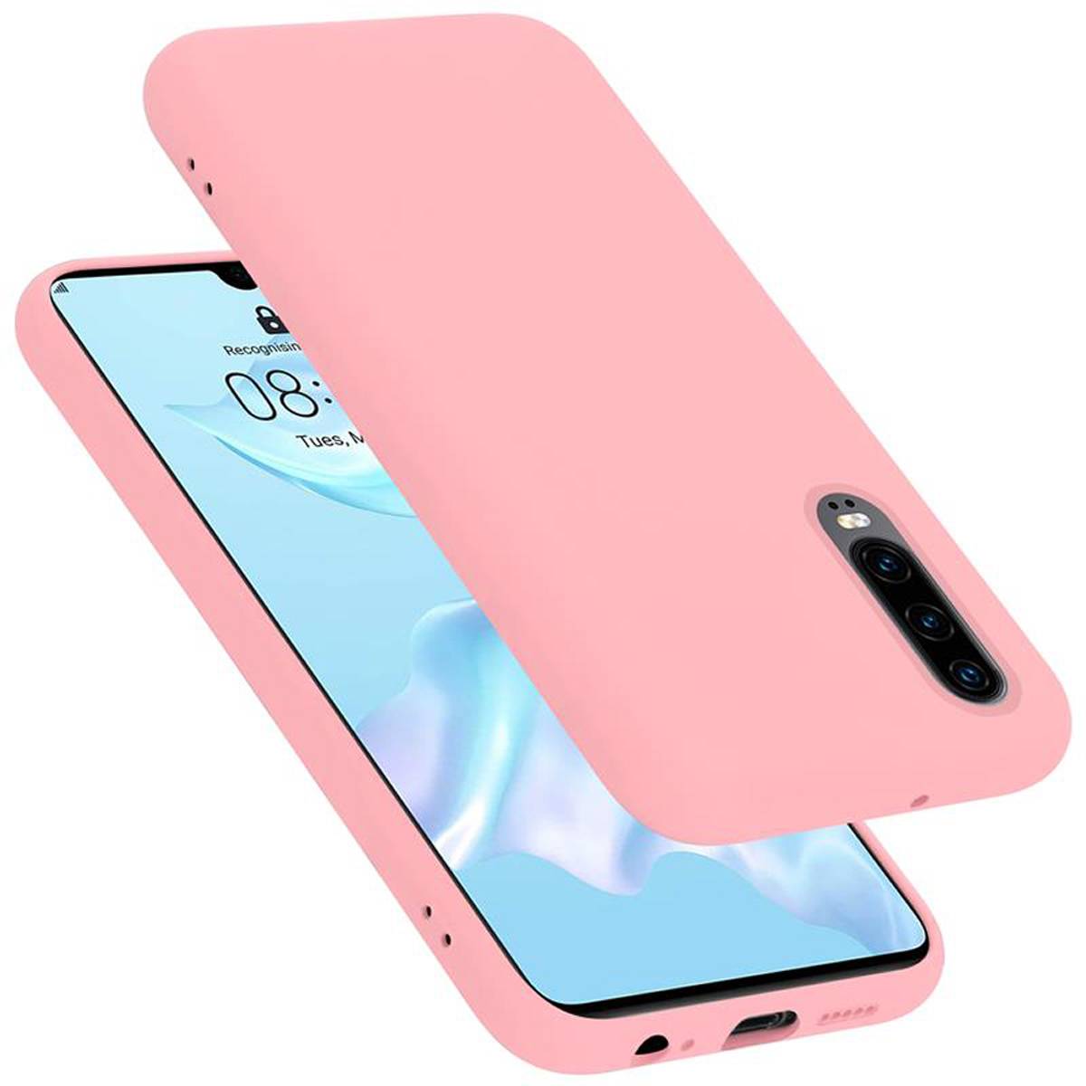 Cadorabo Schutzhülle für Huawei P30 Hülle in Rosa Handyhülle Case Cover TPU Etui-0