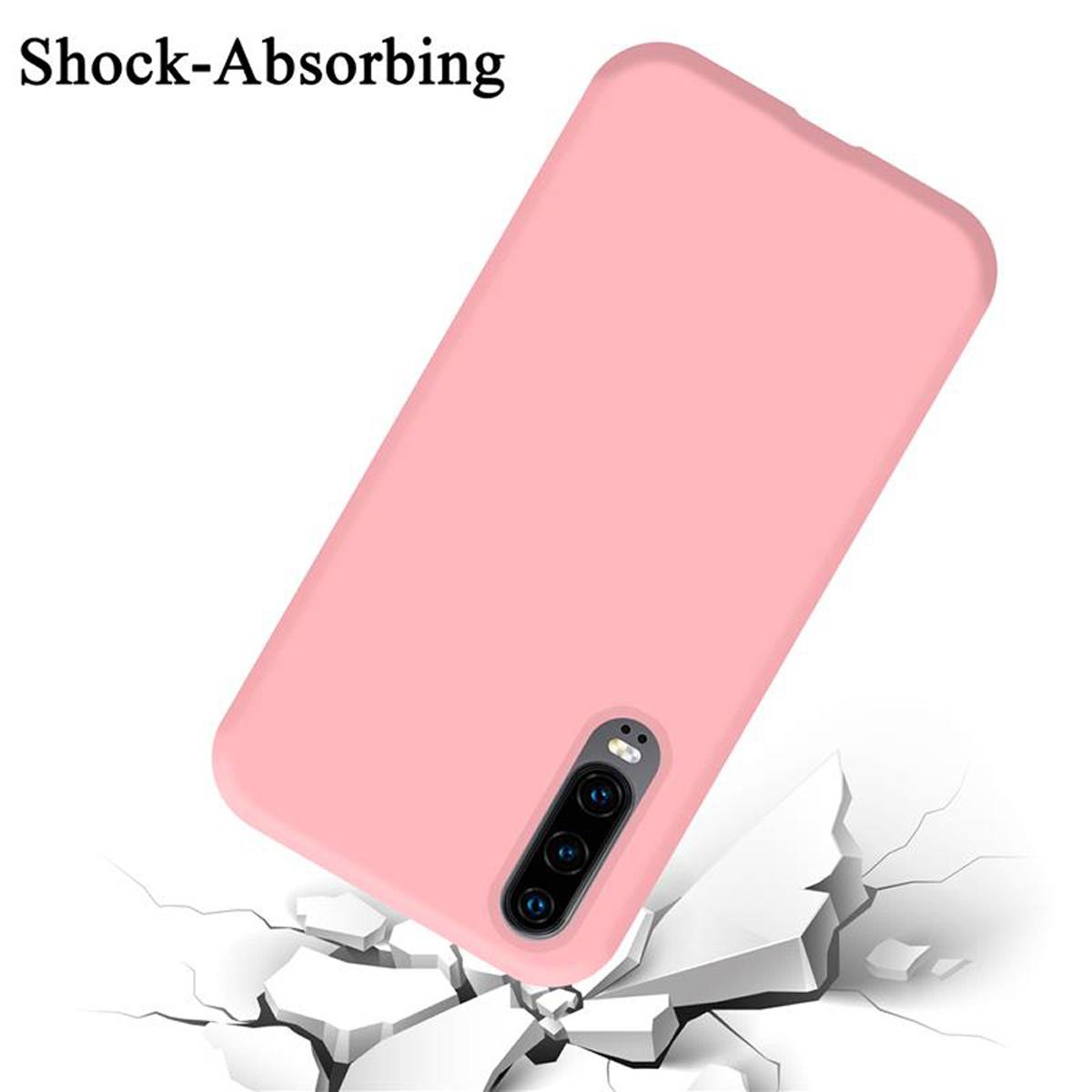 Cadorabo Schutzhülle für Huawei P30 Hülle in Rosa Handyhülle Case Cover TPU Etui-3