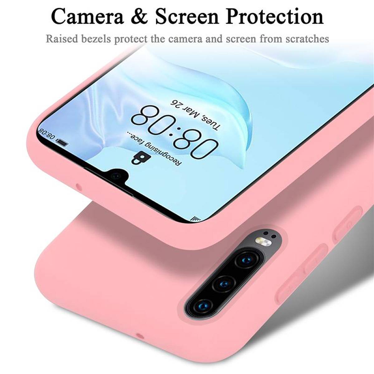 Cadorabo Schutzhülle für Huawei P30 Hülle in Rosa Handyhülle Case Cover TPU Etui-4