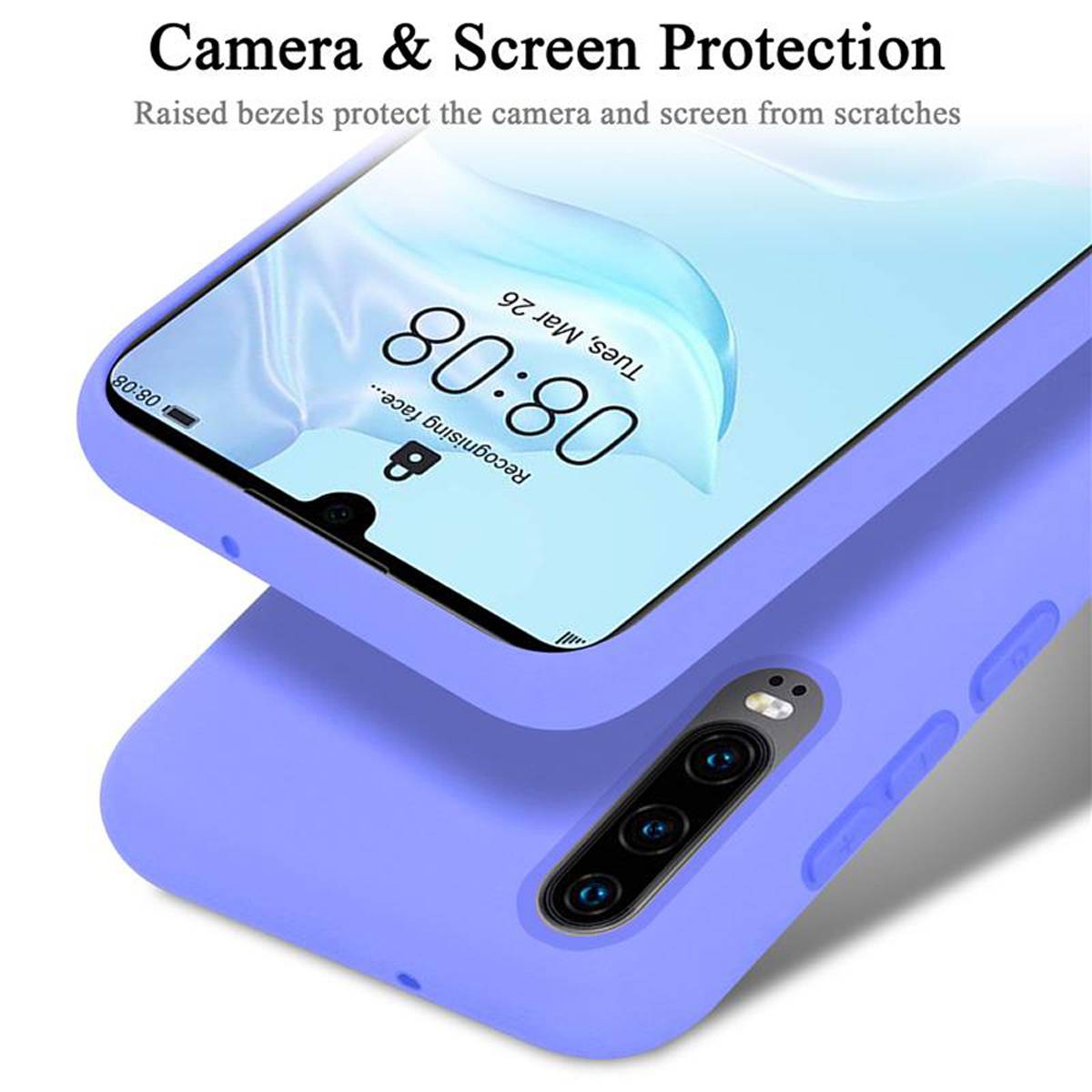 Cadorabo Schutzhülle für Huawei P30 Hülle in Lila Handyhülle Case Cover TPU Etui-4