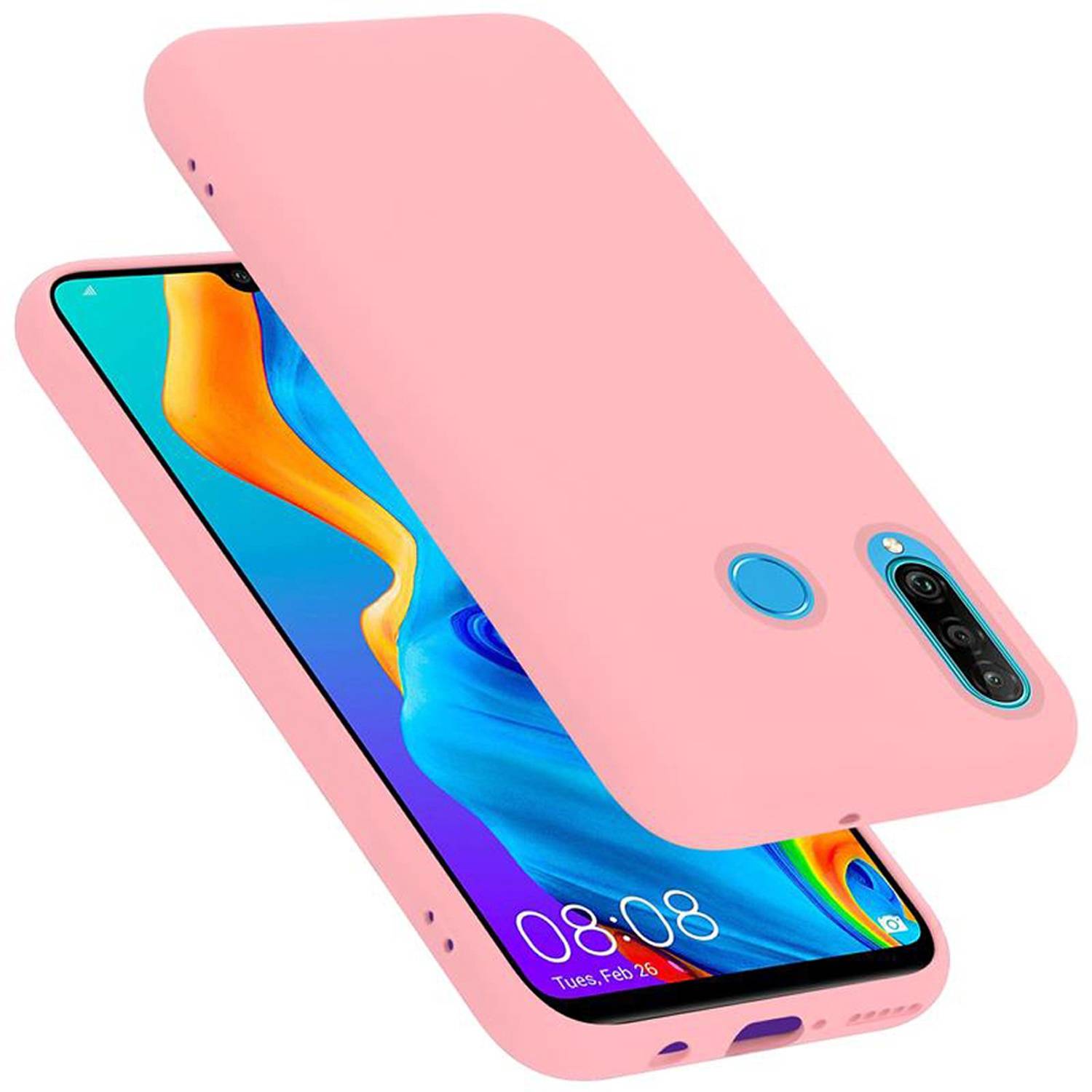 Cadorabo Schutzhülle für Huawei P30 LITE Hülle in Rosa Handyhülle Case Cover TPU Etui-0