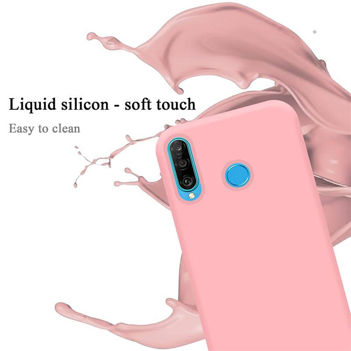 Cadorabo Schutzhülle für Huawei P30 LITE Hülle in Rosa Handyhülle Case Cover TPU Etui-2