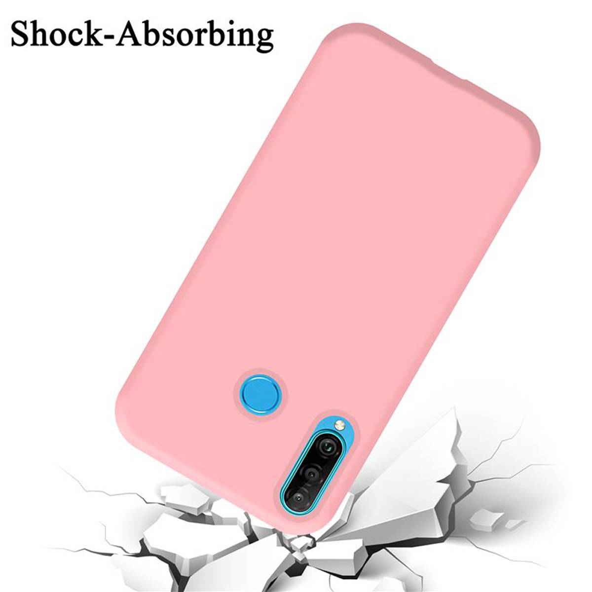 Cadorabo Schutzhülle für Huawei P30 LITE Hülle in Rosa Handyhülle Case Cover TPU Etui-3