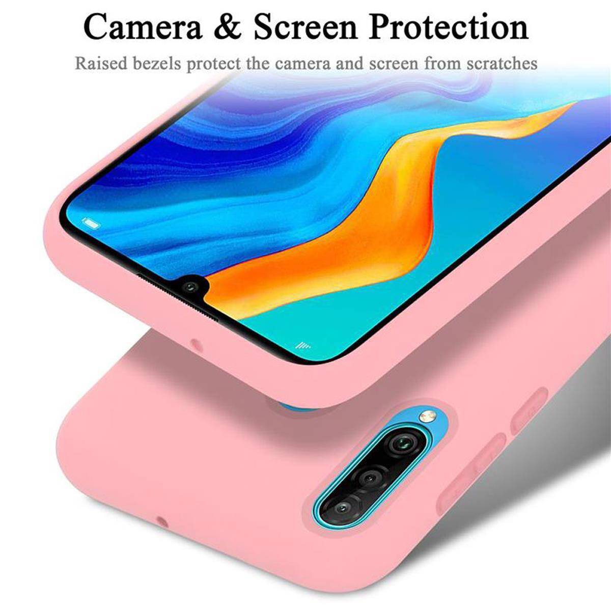 Cadorabo Schutzhülle für Huawei P30 LITE Hülle in Rosa Handyhülle Case Cover TPU Etui-4
