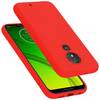 Cadorabo Schutzhülle für Motorola MOTO G7 Power Hülle in Rot Handyhülle Case Cover TPU Etui