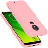 Cadorabo Schutzhülle für Motorola MOTO G7 Power Hülle in Rot Handyhülle Case Cover TPU Etui