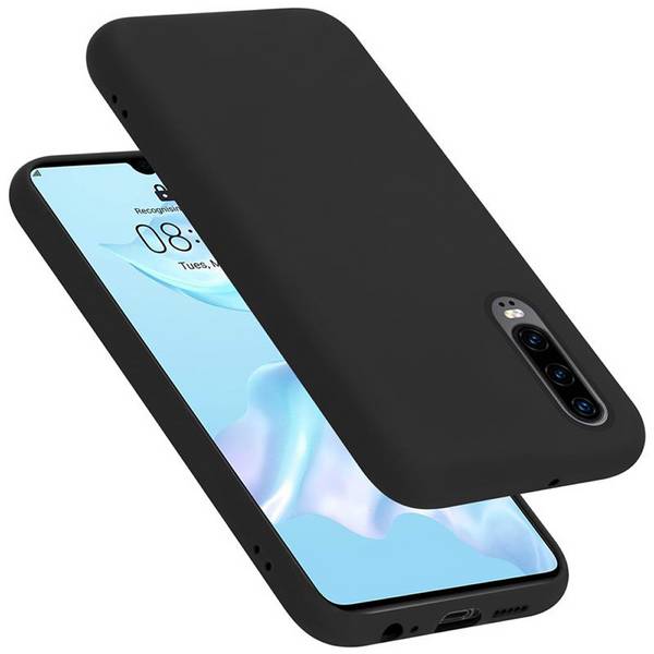 Cadorabo Schutzhülle für Huawei P30 Hülle in Schwarz Handyhülle Case Cover TPU Etui
