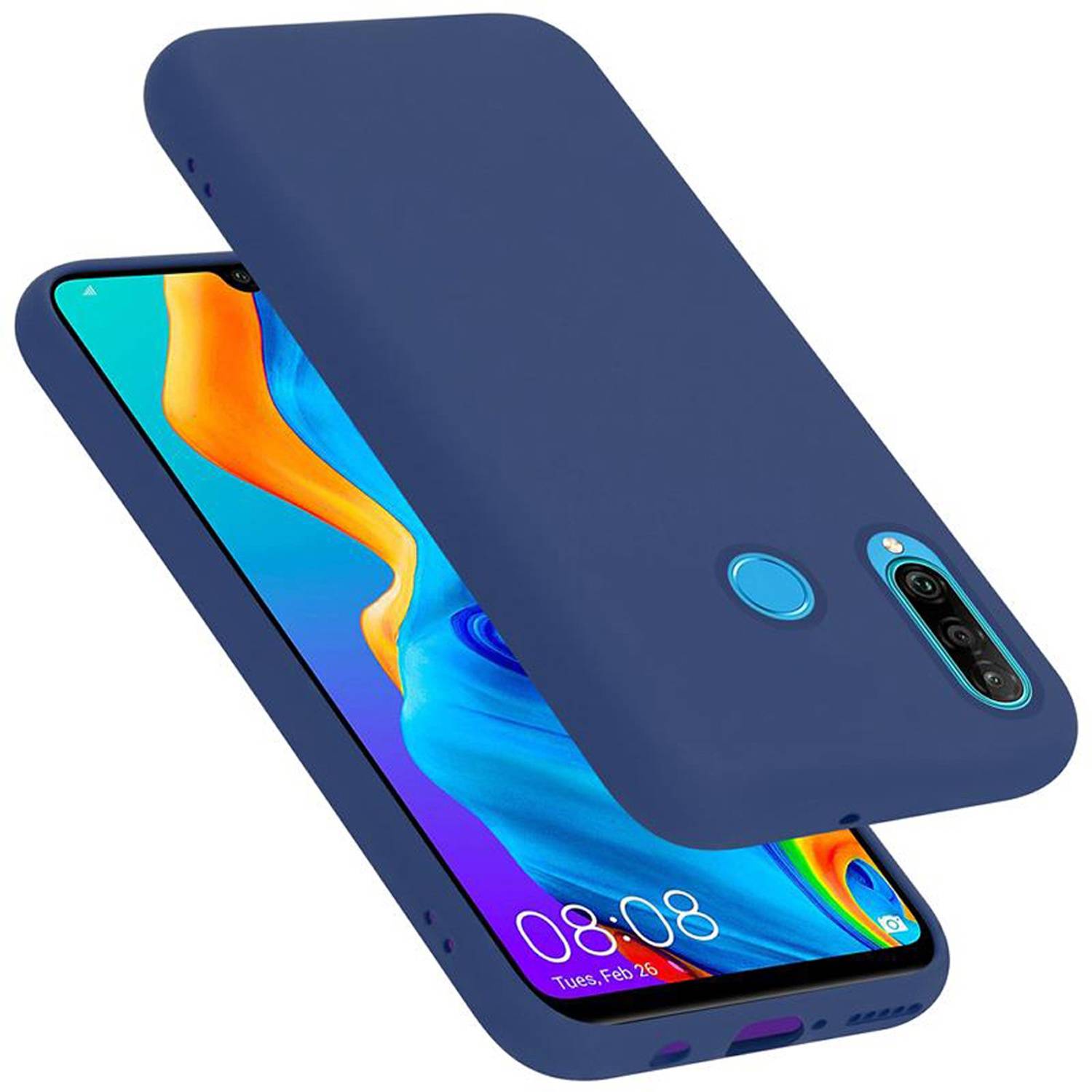 Cadorabo Schutzhülle für Huawei P30 LITE Hülle in Blau Handyhülle Case Cover TPU Etui-0