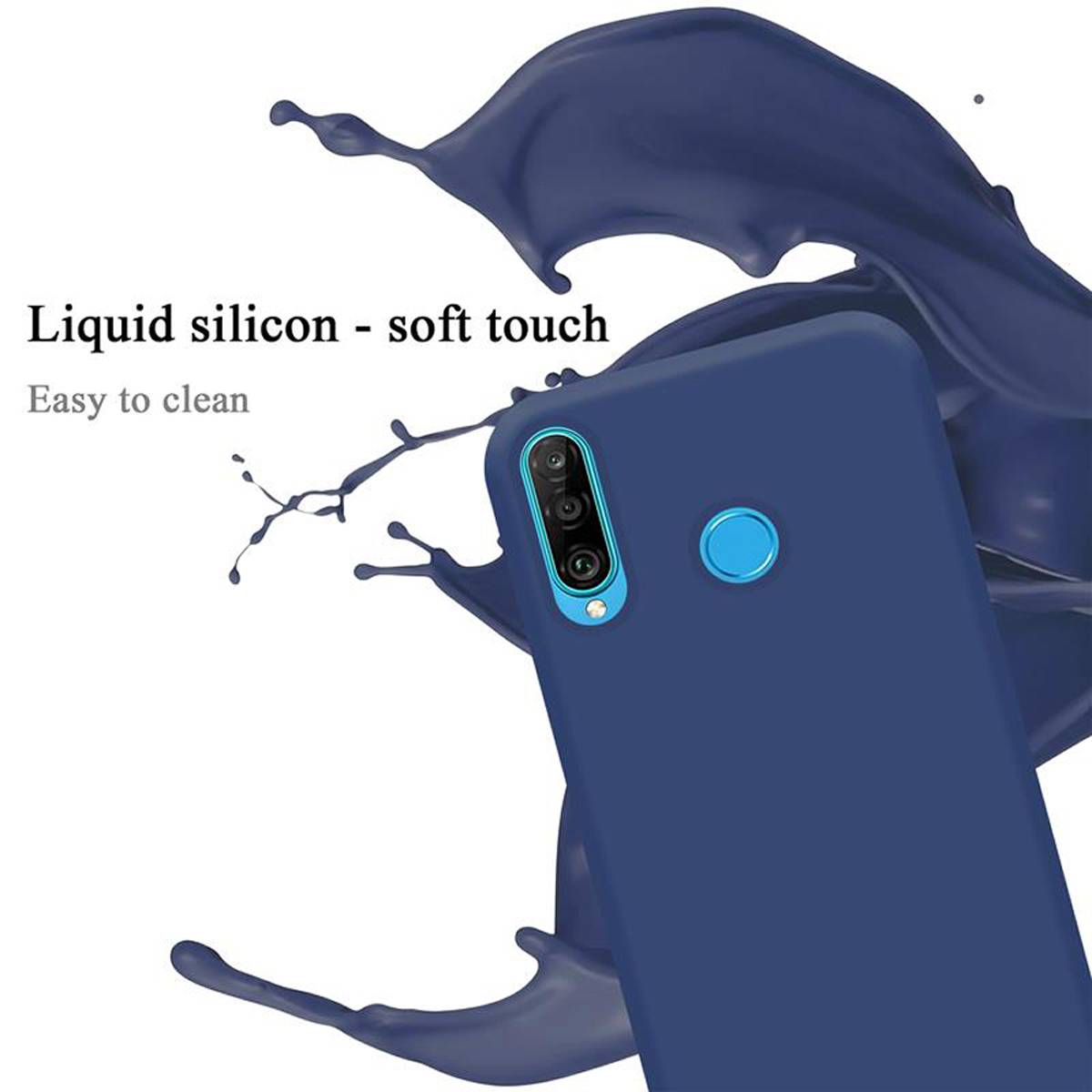 Cadorabo Schutzhülle für Huawei P30 LITE Hülle in Blau Handyhülle Case Cover TPU Etui-2