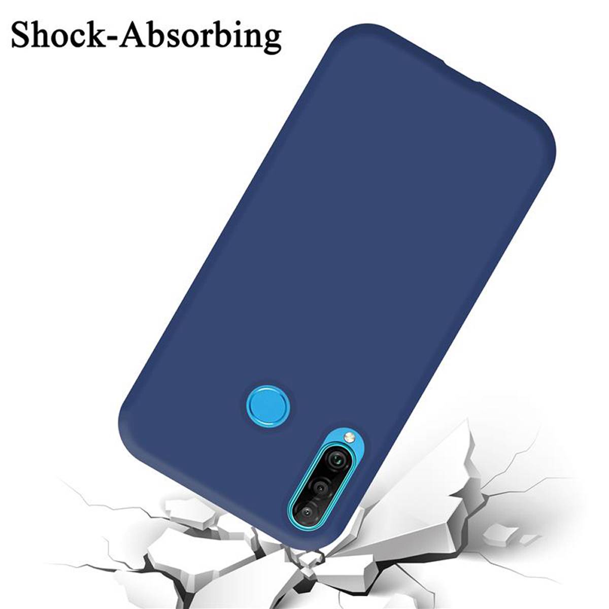 Cadorabo Schutzhülle für Huawei P30 LITE Hülle in Blau Handyhülle Case Cover TPU Etui-3
