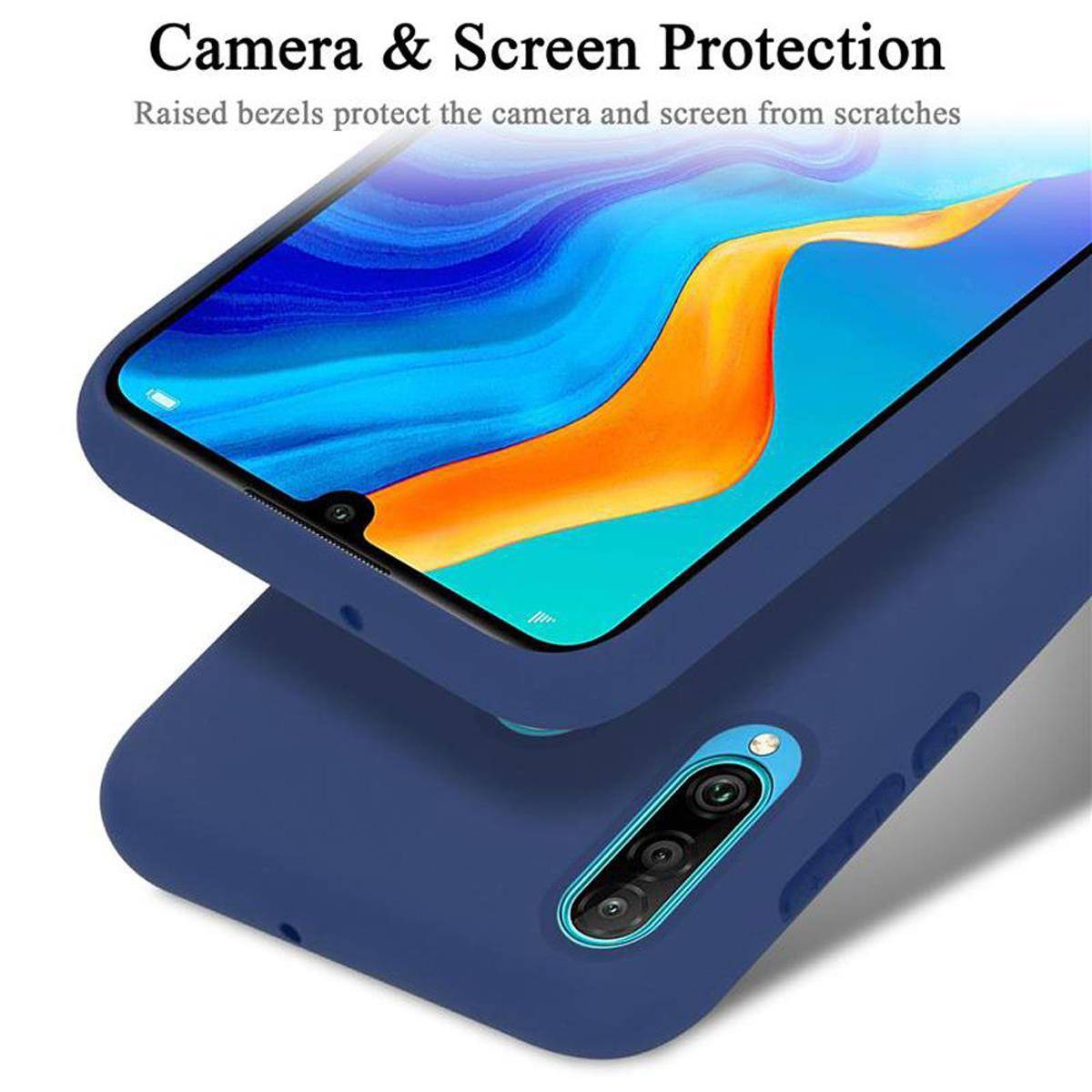Cadorabo Schutzhülle für Huawei P30 LITE Hülle in Blau Handyhülle Case Cover TPU Etui-4