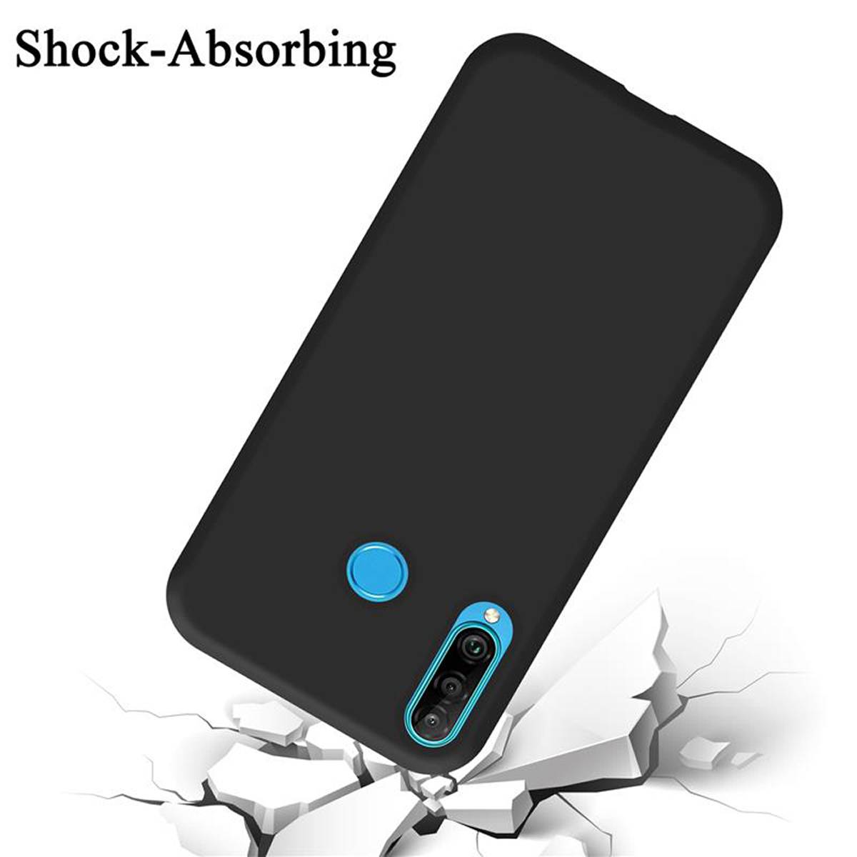 Cadorabo Schutzhülle für Huawei P30 LITE Hülle in Schwarz Handyhülle Case Cover TPU Etui-3