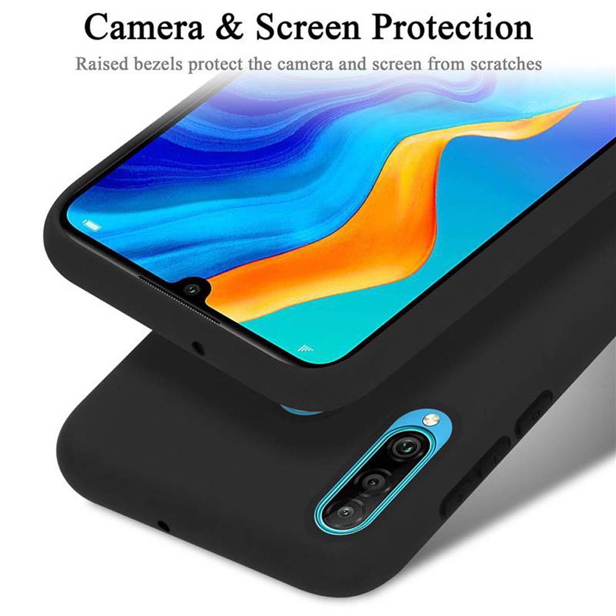 Cadorabo Schutzhülle für Huawei P30 LITE Hülle in Schwarz Handyhülle Case Cover TPU Etui-4