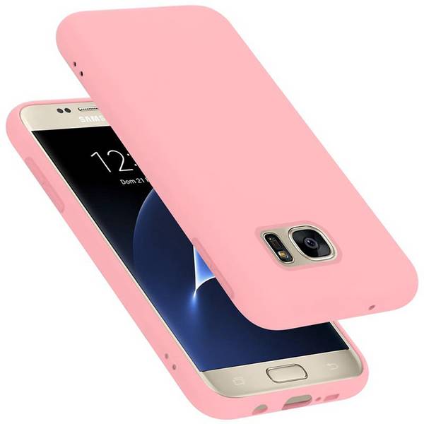 Cadorabo Schutzhülle für Samsung Galaxy S7 Hülle in Rosa Handyhülle Case Cover TPU Etui