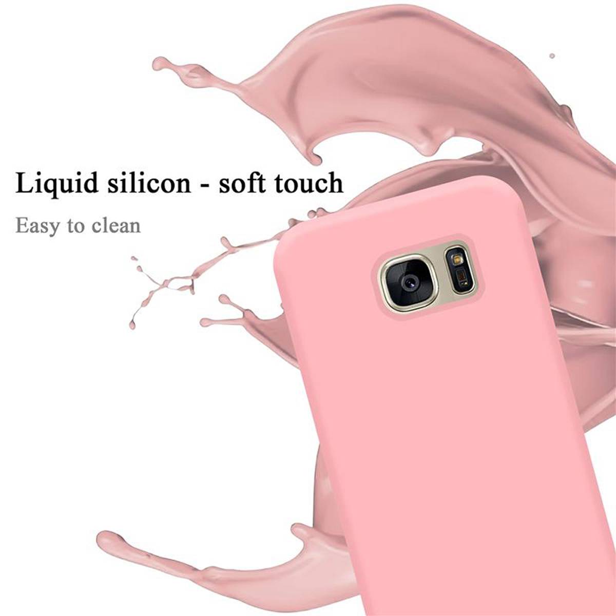 Cadorabo Schutzhülle für Samsung Galaxy S7 Hülle in Rosa Handyhülle Case Cover TPU Etui-2