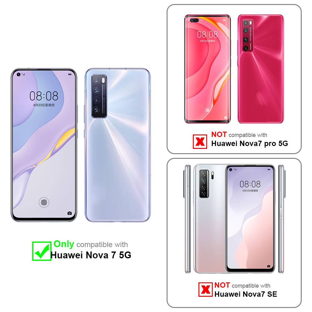 Cadorabo Handykette für Huawei NOVA 7 5G in Schwarz - Handy Schutz Hülle Necklace mit Verstellbaren Band Kordel zum-1