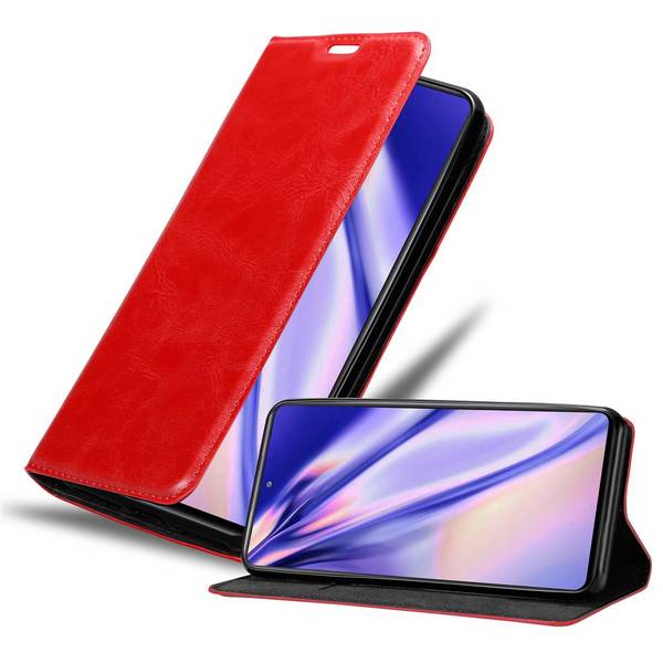 Cadorabo Hülle für Samsung Galaxy S20 FE Schutz Hülle in Rot Handyhülle Etui Case Cover Magnetverschluss